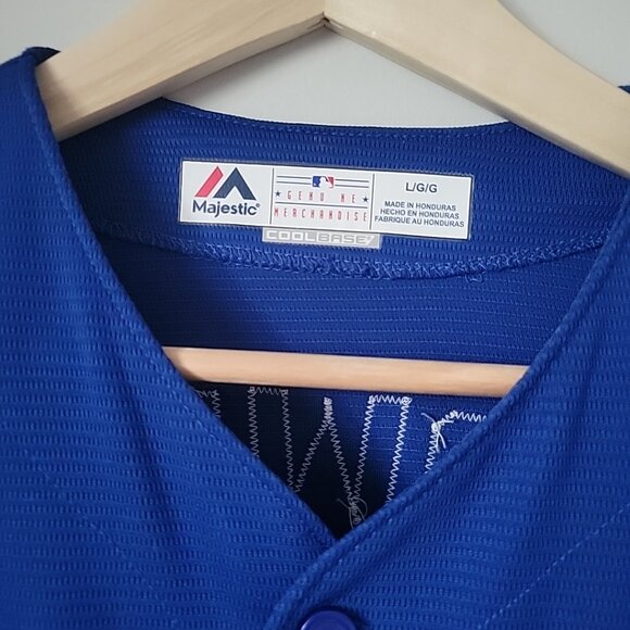 SOLD Toronto Blue Jays Baseball Jersey Blue Men's L MLB - Picture 4 of 9
